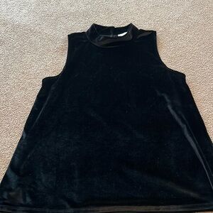black velvet loft mock neck